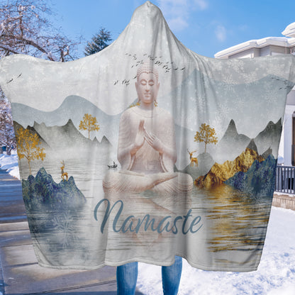 Winter Buddha Hooded Blanket